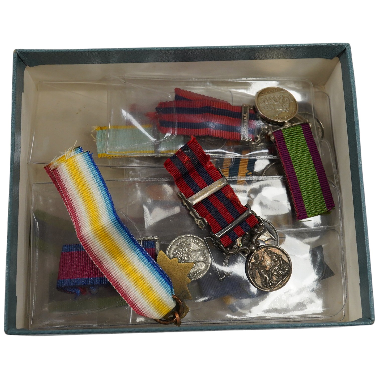 A group of Victorian miniature campaign medals. Condition - fair